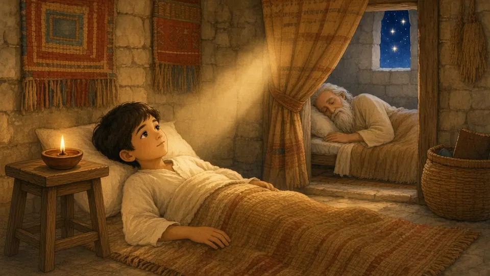 Watercolor picture of Samuel Hears God